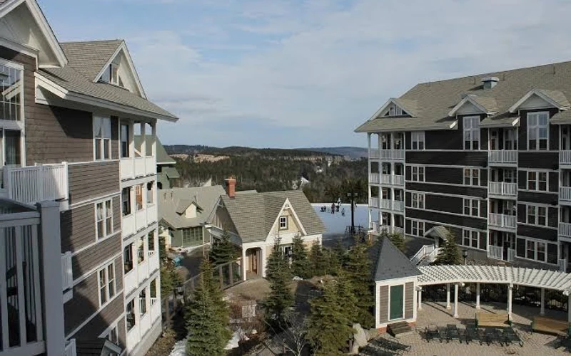 Allegheny Springs in Village Central, the best-known ski-in ski-out lodging at Snowshoe Mountain, West Virginia