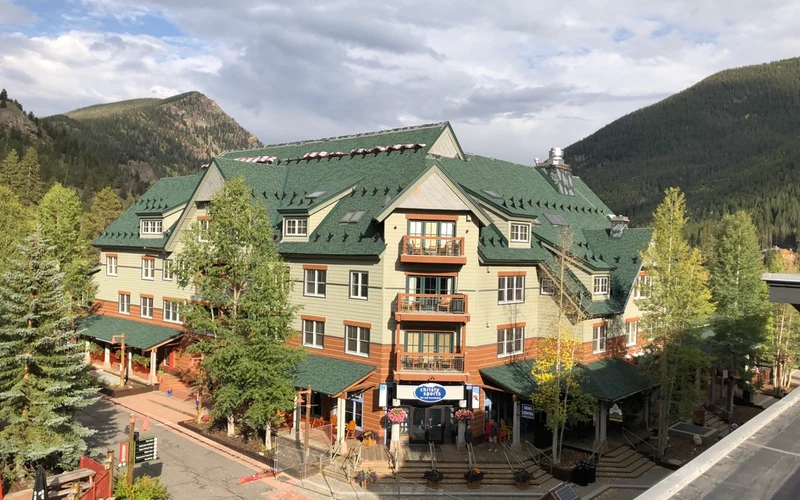 Jackpine and Black Bear condos on River Run Road, ski-in ski-out lodging near the gondola at Keystone, Colorado