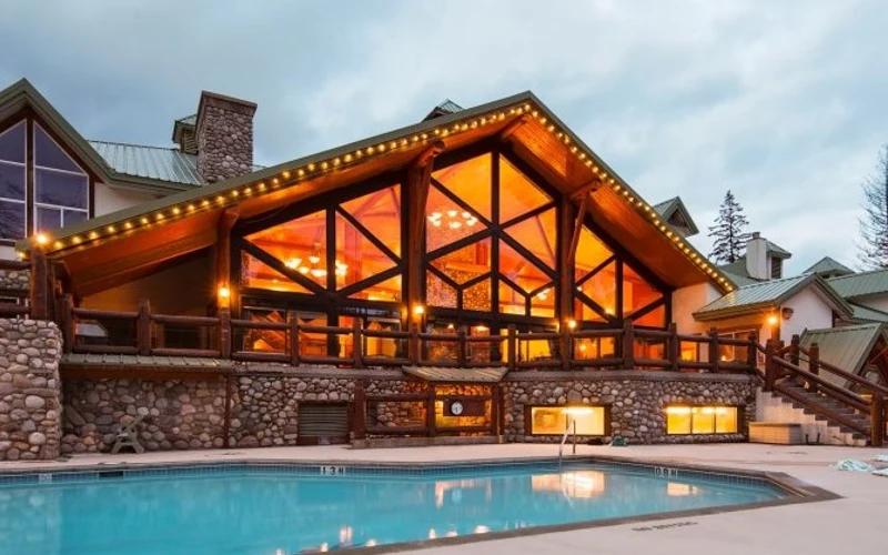 Lizard Creek Lodge beside the Elk Quad, the true ski-in ski-out lodging at Fernie Alpine Resort, British Columbia