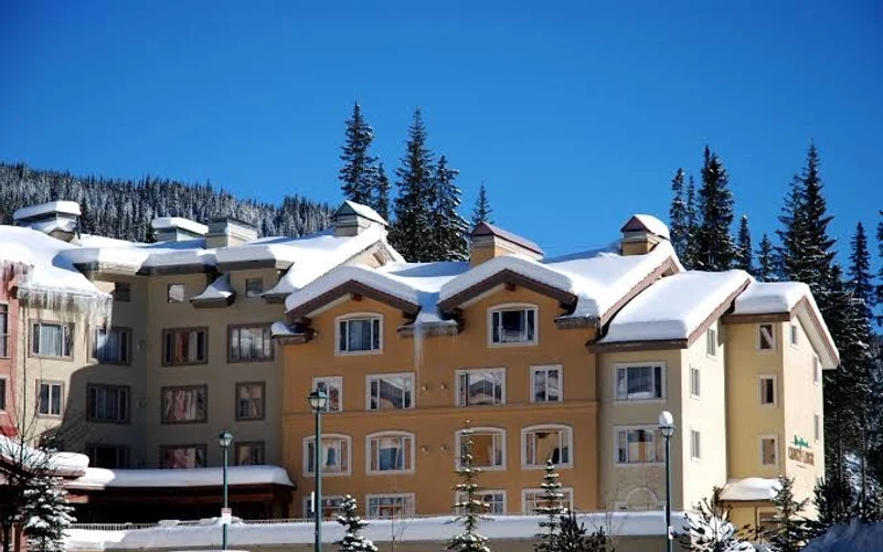 Nancy Greene's Cahilty Lodge on Village Way, ski-in ski-out lodging in the upper Sun Peaks village, British Columbia