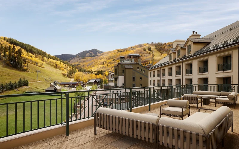 Park Hyatt Beaver Creek on the Centennial base plaza, a ski-in ski-out hotel at Beaver Creek, Colorado