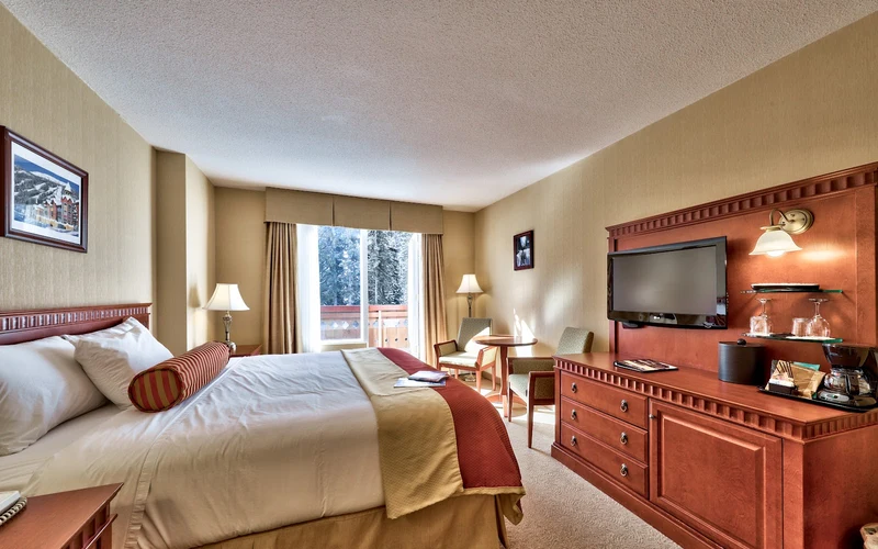 Sun Peaks Lodge on Creekside Way in the village core, ski-in ski-out lodging at Sun Peaks, British Columbia