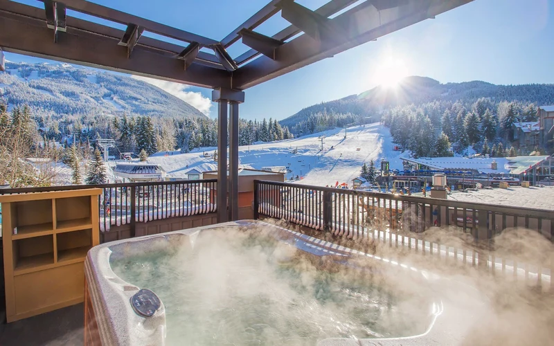 The Sundial Hotel on Sundial Crescent beside Skiers Plaza, a ski-in ski-out hotel in Whistler village
